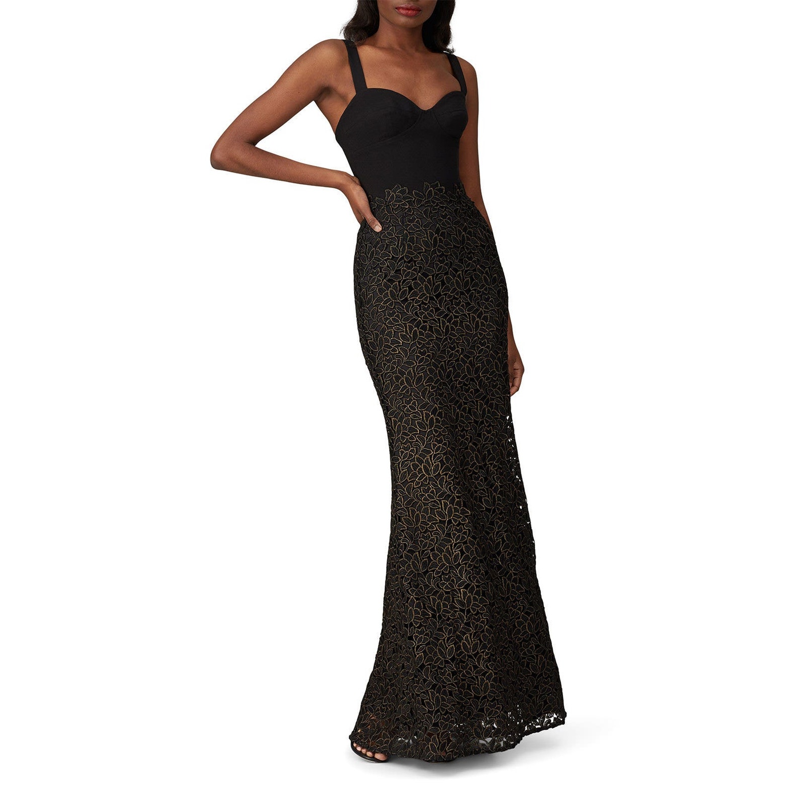 Dress The Population Black Lorena Gown - Sz M